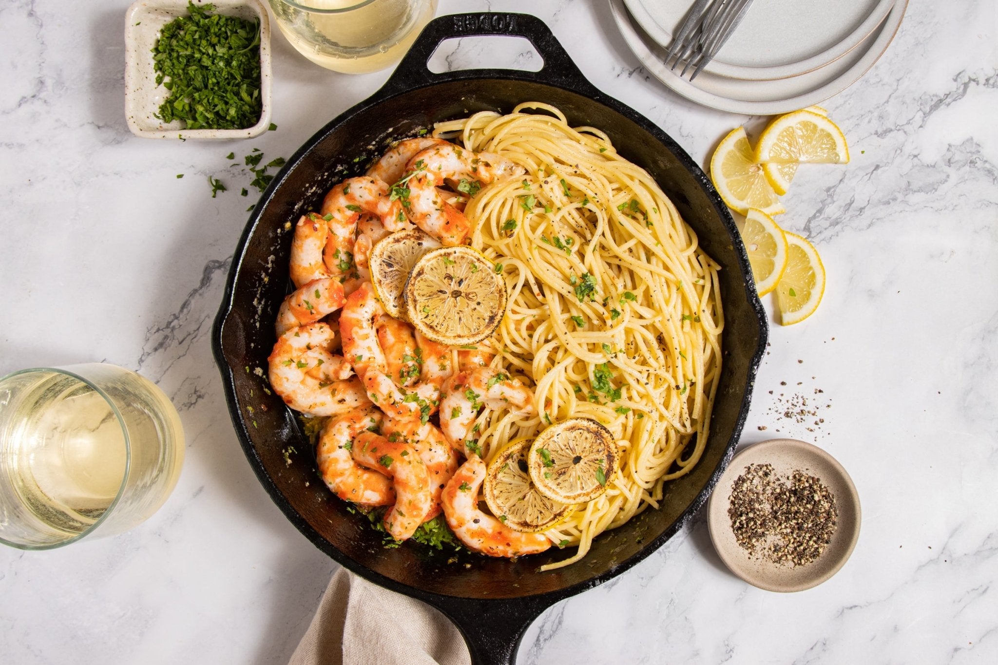 Spicy Vegan Lemon Shrimp Scampi – Beleaf Vegan