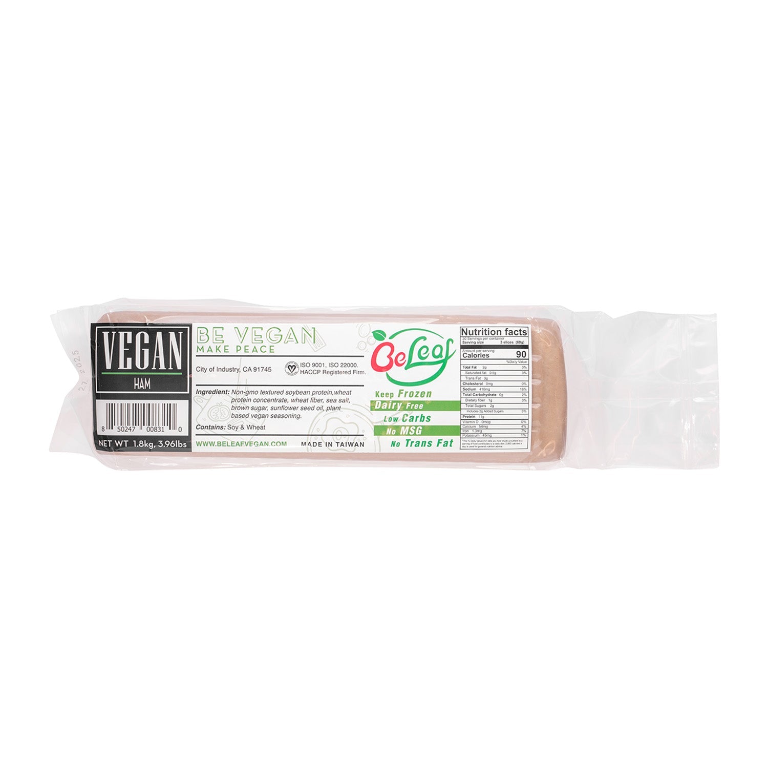 Beleaf Plant - Based Ham - Foodservice - Beleaf Vegan