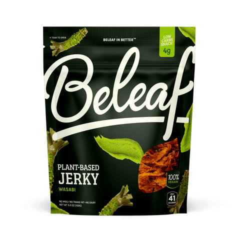 Beleaf Plant-based Wasabi Jerky, 3.5 Ounce